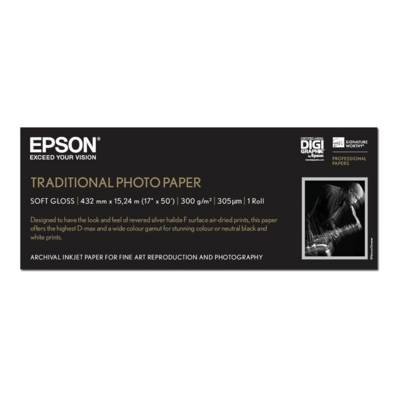 Epson Traditional Photo Paper, in rotoli da 43,18cm (17'') x 15m-0