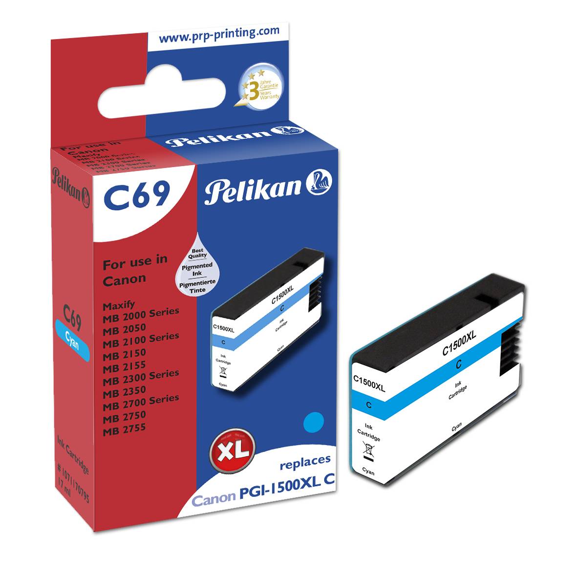 Pelikan C69 Cyan Resa elevata (XL) 1440 pagine 1 pz pages f/Canon 319575-0