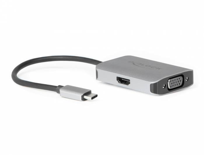 Ã¢â‚¬Â¢ AnschlÃƒÂ¼sse: Eingang: 1 x USB Type-CÃ¢âEURžÂ¢ Stecker Ausgang: 1 x HDMI-A 19 Pin Buchse 1 x VGA 15 Pin Buchse -3