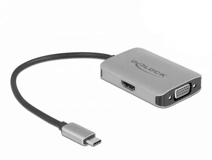 Ã¢â‚¬Â¢ AnschlÃƒÂ¼sse: Eingang: 1 x USB Type-CÃ¢âEURžÂ¢ Stecker Ausgang: 1 x HDMI-A 19 Pin Buchse 1 x VGA 15 Pin Buchse -4
