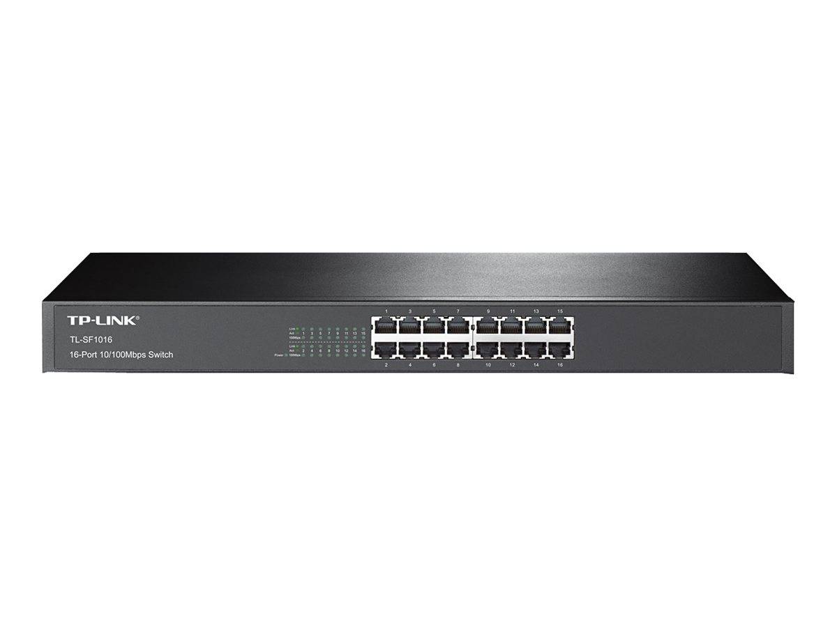 TP-Link TL-SF1016 switch di rete Non gestito Fast Ethernet (10/100) 1U Nero-0