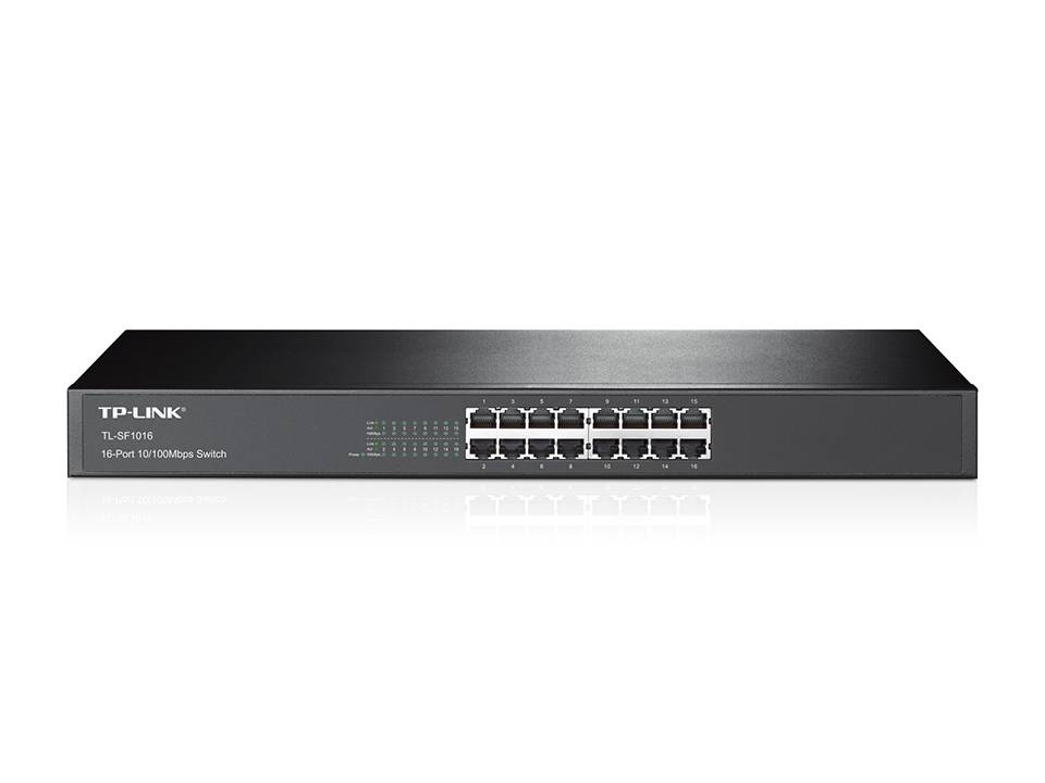 TP-Link TL-SF1016 switch di rete Non gestito Fast Ethernet (10/100) 1U Nero-1