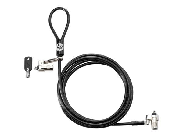 Hp T1a65aa Cavo Acciaio Con Lucchetto A Doppia Testa Da 10mm Kensington Lock