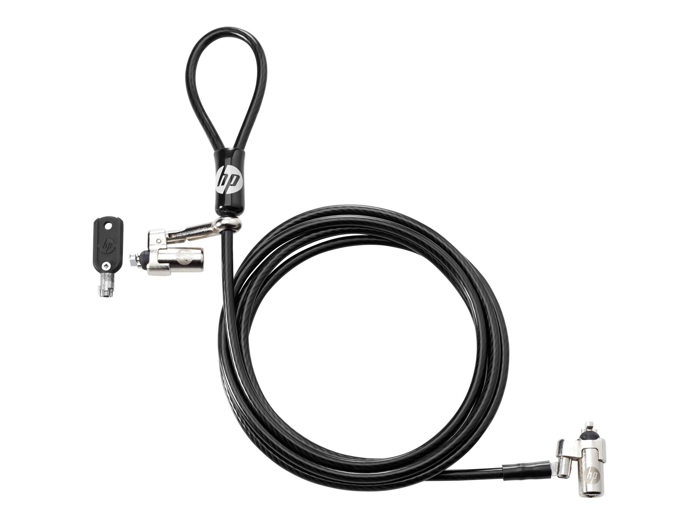 Hp T1a65aa Cavo Acciaio Con Lucchetto A Doppia Testa Da 10mm Kensington Lock-0