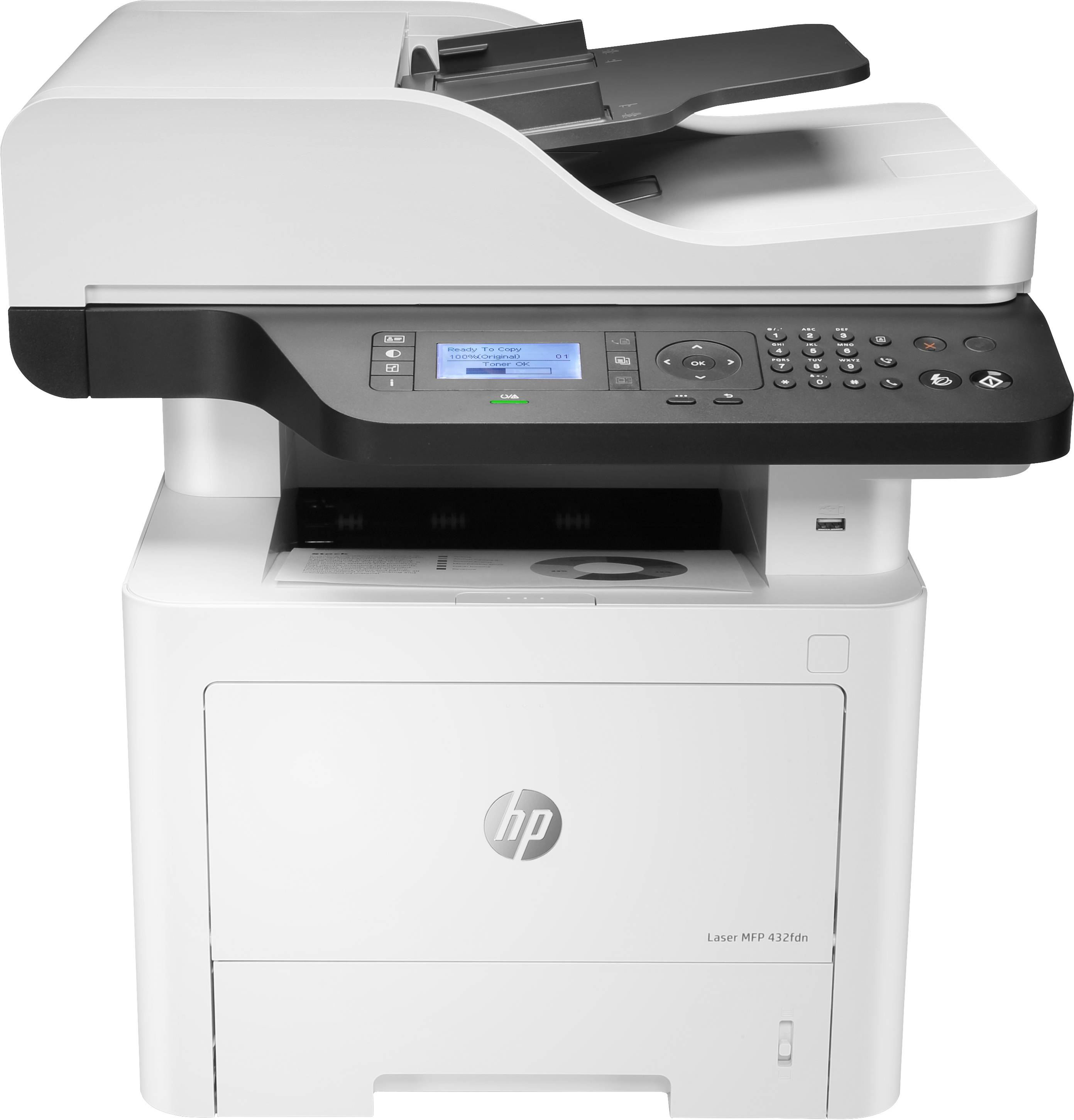 Hp laserjet mfp 432fdn stampante multifunzione laser b/n a4 wi-fi fax usb 40ppm-2