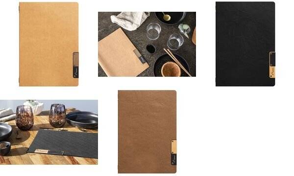 Porta MenU' A4-24,5x34cm Beige Nature con 1 INSERTO DOPPIO-1