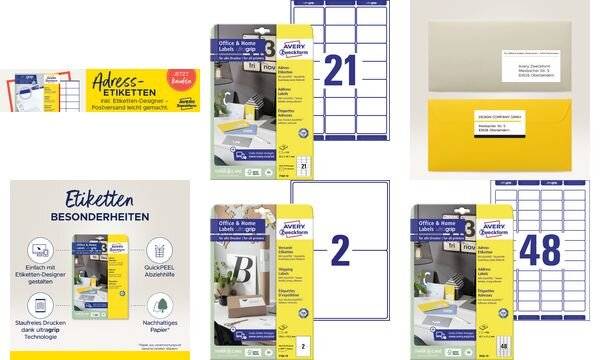 Etichette per indirizzi AVERY Zweckform 7160-10 63,5 x 38,1 mm bianco