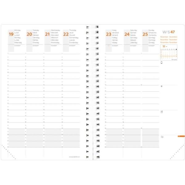 Agenda settimanale TimeLife Pocket 2024 - 10 x 15 cm - rosa iridecente - Quo Vadis-1