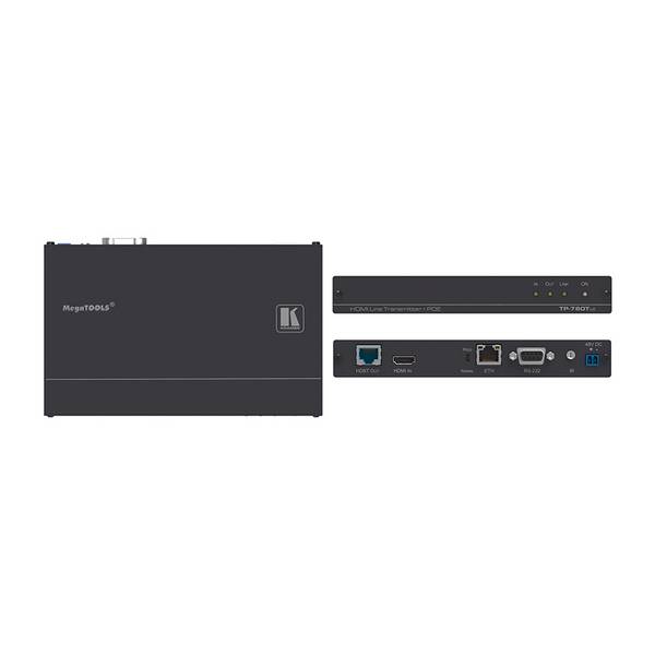 Kramer Electronics TP-780Txr Trasmettitore AV Nero (TP-780TXR - 4K 60Hz HDMI RS-232 IR over HDBaseT POE)
