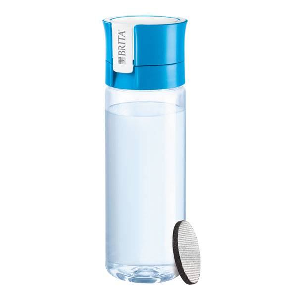 Brita Fill&Go Bottle Filtr Blue Bottiglia per filtrare l'acqua 0,6 L Blu, Traspa