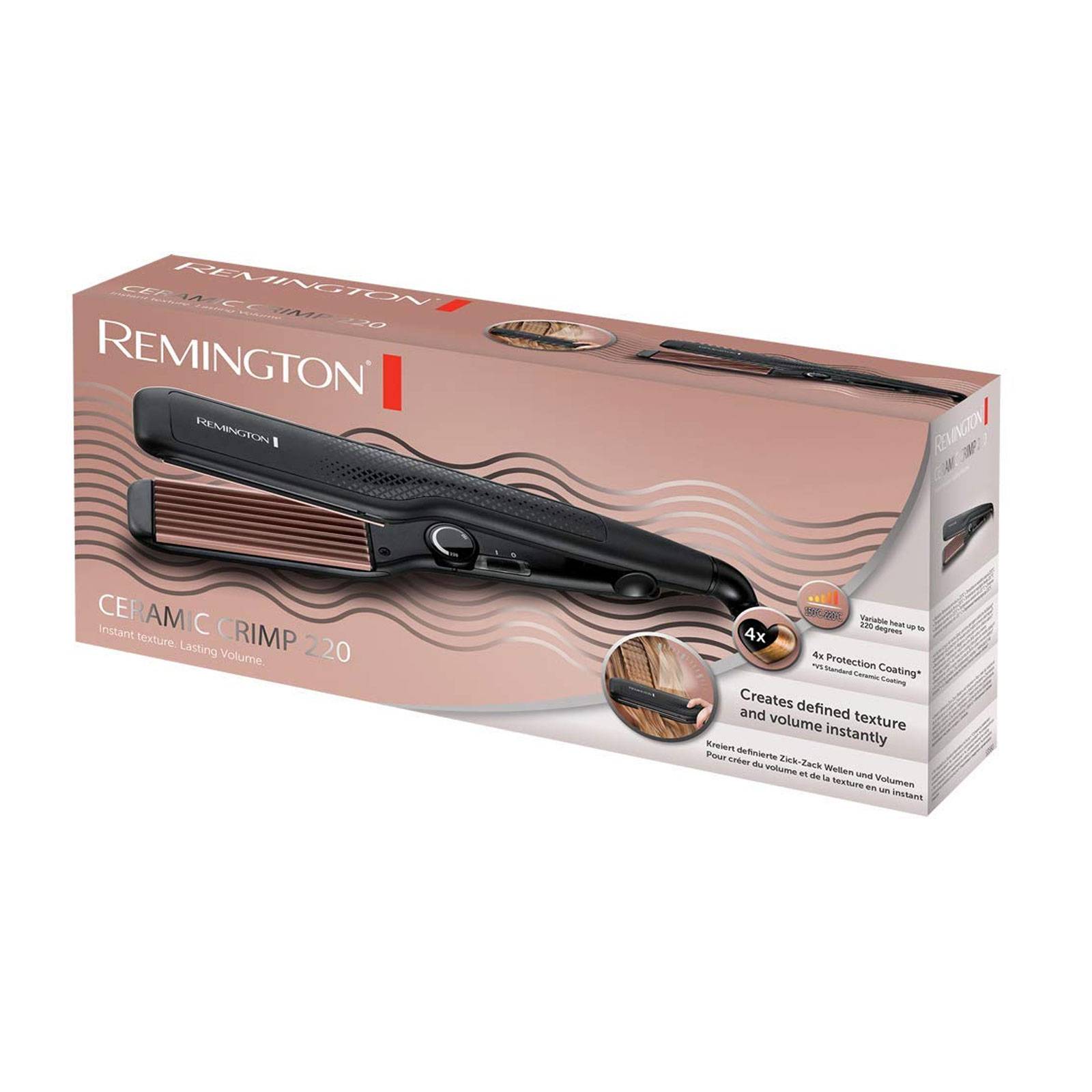 Remington S 3580 Piastra texturizzante Caldo Nero, Rosa-2