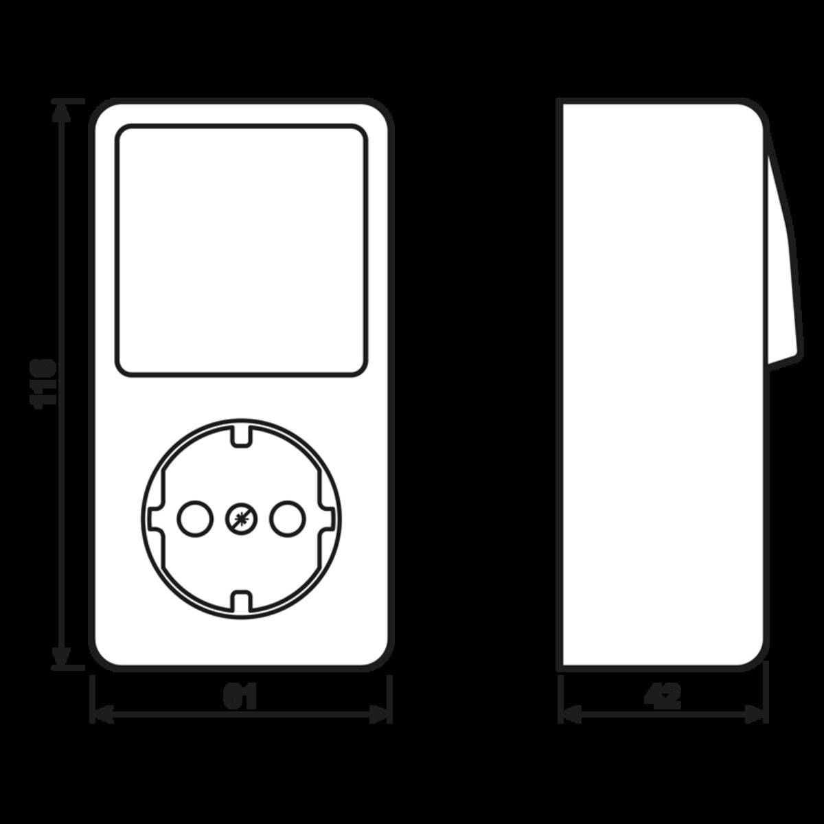 JUNG 676AWW Elektroschalter Rocker switch Weiß (676AWW)-1