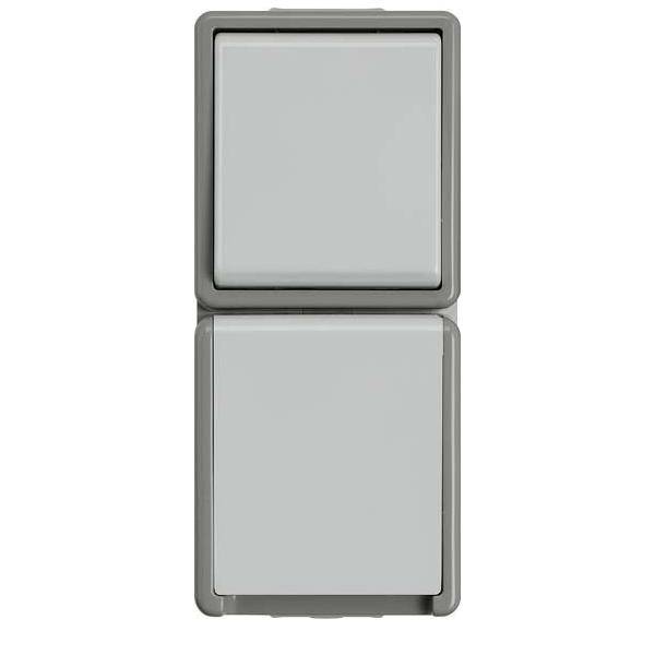 Interruttore Luce Da Esterno IP55 Grigio Grafite - Interruttore On/Off Montaggio A Superficie Con Retroilluminazione - Foto 2