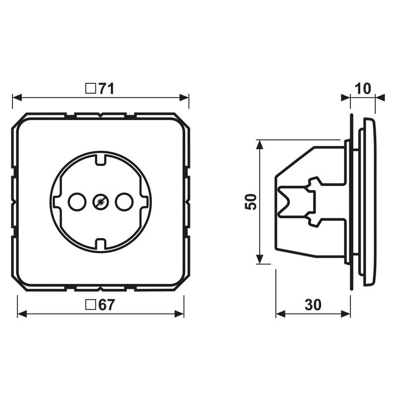 JUNG Piastra Centrale Per Presa SCHUKO - Acquista Su - Foto 6