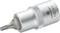 Inserto per bit Torx in metallo con incisione 'TOOLCRAFT T20 CR-V', idoneo per lavori di avvitamento.
