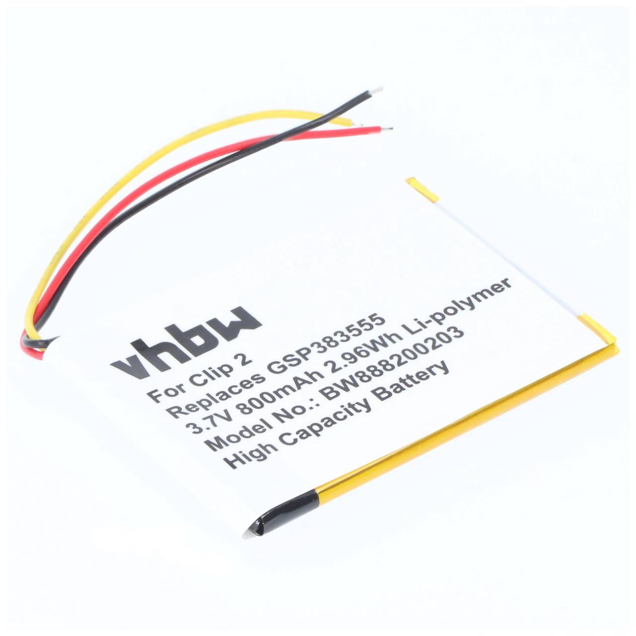 Sostituzione della batteria per JBL GSP383555 per casse altoparlanti (800 mAh, 3,7 V, polimeri di litio)-1