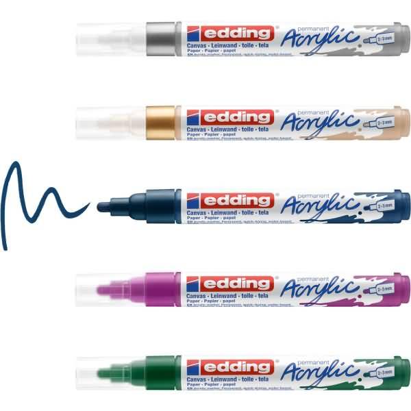 edding 5100 festlich Acrylstift farbsortiert 2,0 - 3.0 mm (4-5100-5-999)-0