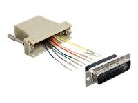 Delock Adapter D-Sub 25 Pin Stecker > RJ45 Buchse Montagesatz (65433)
