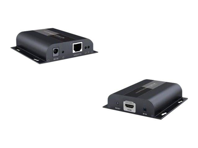 TECHLY Ricevitore Aggiuntivo Extender HDMI HDbitT IR su Cavo Cat.6 120m Nero-1