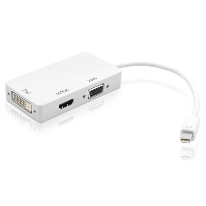 Adattatore 3 in 1 Mini DisplayPort 1.2 (Thunderbolt) a HDMI/DVI/VGA-1