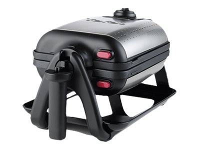 Tefal WM756D piastra per waffle 2 waffle 1200 W Nero, Acciaio inox (Tefal WM756D vaffeljern 2 vaffel/vafle)-2
