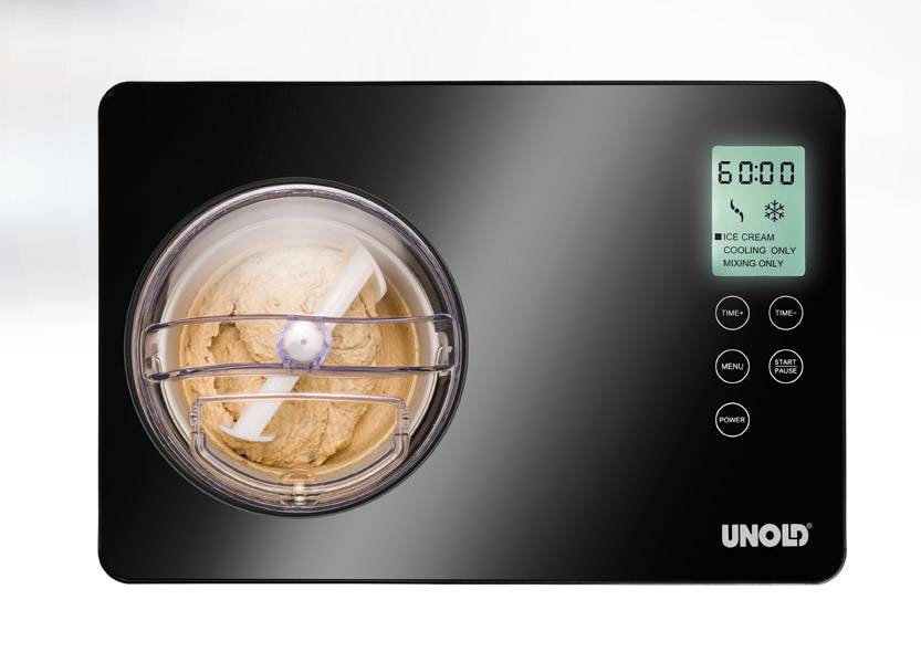 Unold Unold 48845, Kompressor Eismaschine, 2 l, 60 min, 1 Becken, 1,5 m, Edelstahl Macchina per il gelato Incl. refriger-3