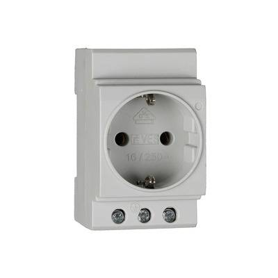 Einbausteckdose 1-fach für Hutschiene, grau Hersteller: EFB-Elektronik (EK633.1)-0