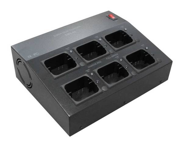 Caricatore di profili per batterie di comando gru per un massimo di 6 batterie contemporaneamente adatto per Ikusi BT06K