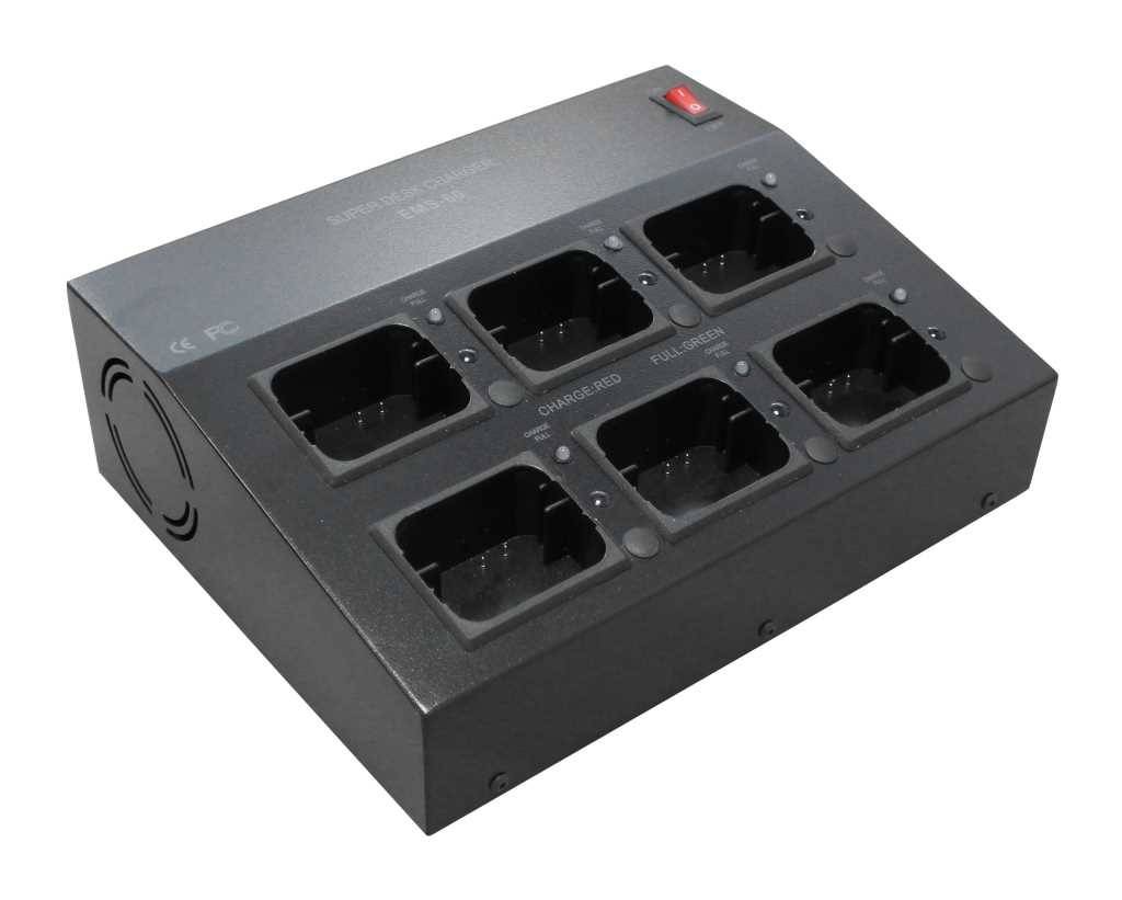 Caricatore di profili per batterie di comando gru per un massimo di 6 batterie contemporaneamente adatto per Ikusi BT06K-0
