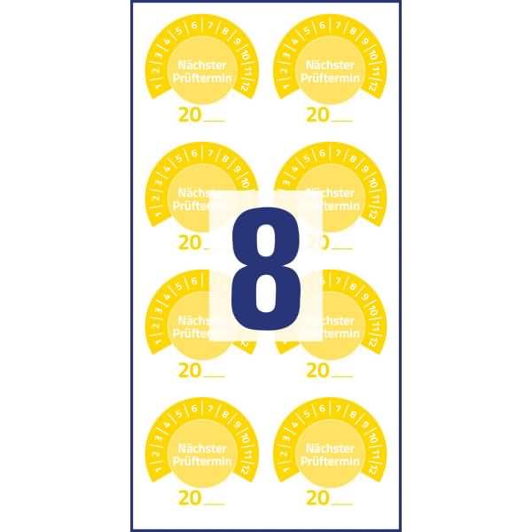 Targa di prova dei badge di prova della forma funzionale AVERY. Prossimo test.20__ 30,0 x 30,0 mm giallo-1