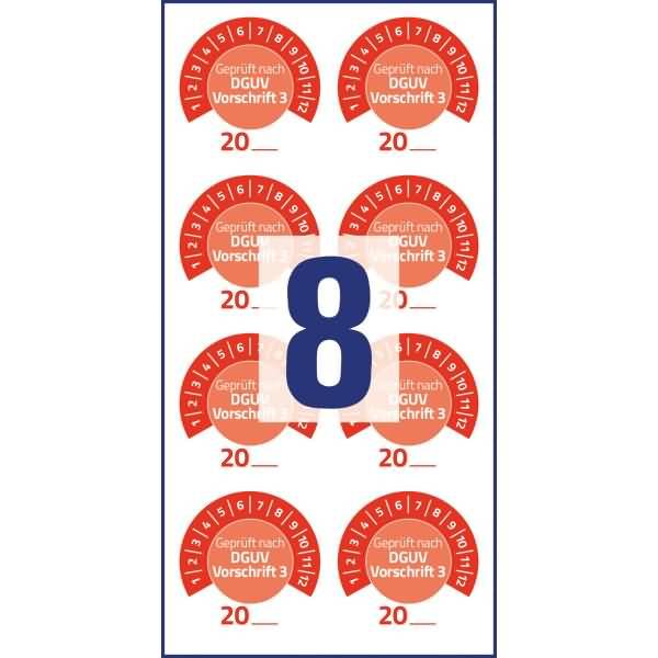 Targa di prova dei badge di prova della forma funzionale AVERY. Testato secondo DGUV.20 30,0 x 30,0 mm rosso-1