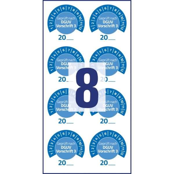 Targa di prova dei badge di prova della forma funzionale AVERY. Testato secondo DGUV.20 30,0 x 30,0 mm blu-1
