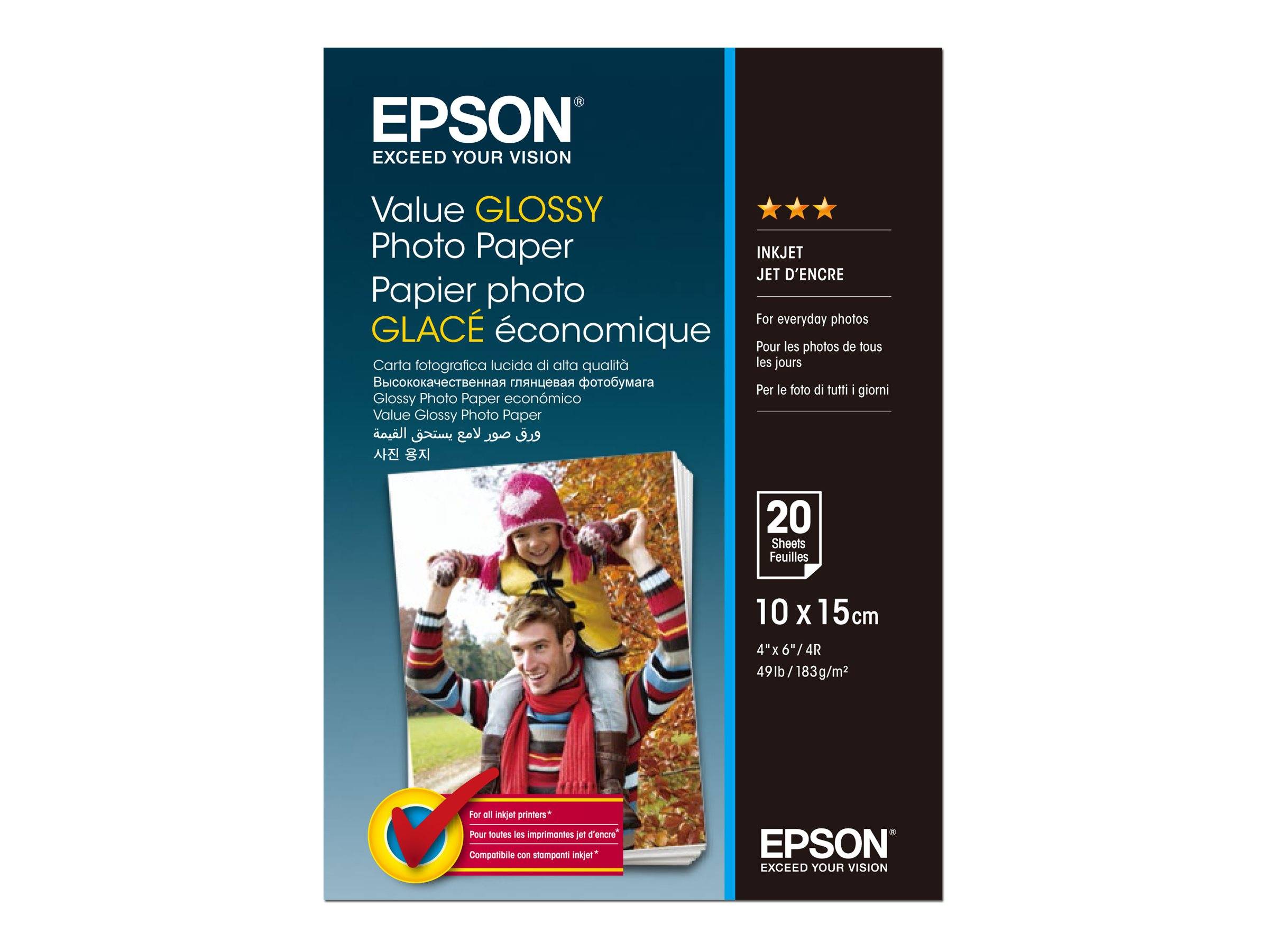 EPSON Photo Paper Value 10x15cm 10x15cm, 20 Blatt, 183g/m², glossy-0