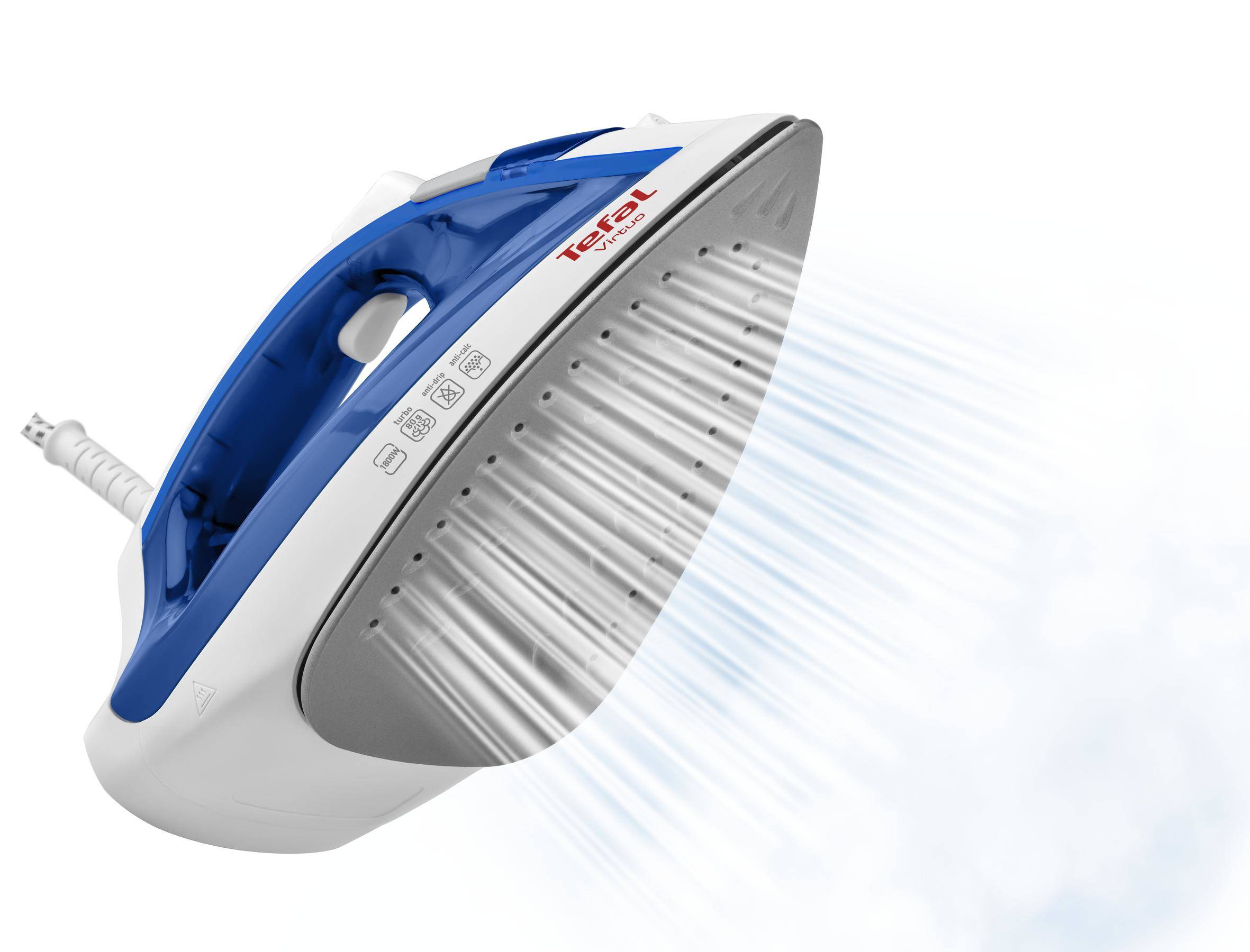 Tefal Virtuo FV1711 Dampstrygejern 1800W BlÃ¥ Hvid-4