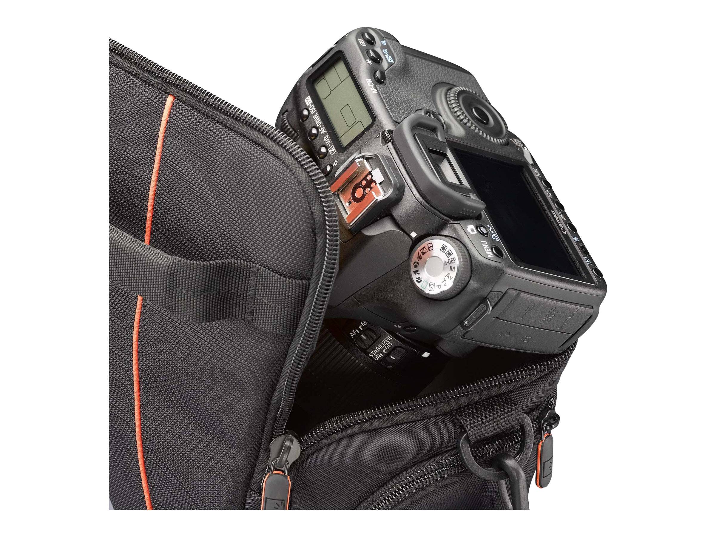 Borsa per videocamera CaseLogic DCB306K nero/rosso, nylon, borsa per fotocamera SLR-4