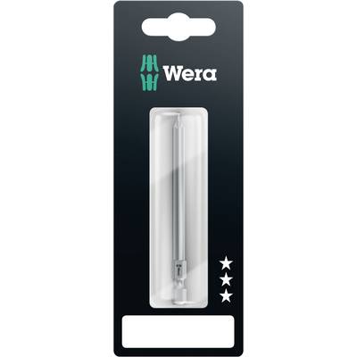 Confezione di una punta per cacciavite del marchio Wera, visibile in blister con un simbolo di valutazione a tre stelle in basso a destra.