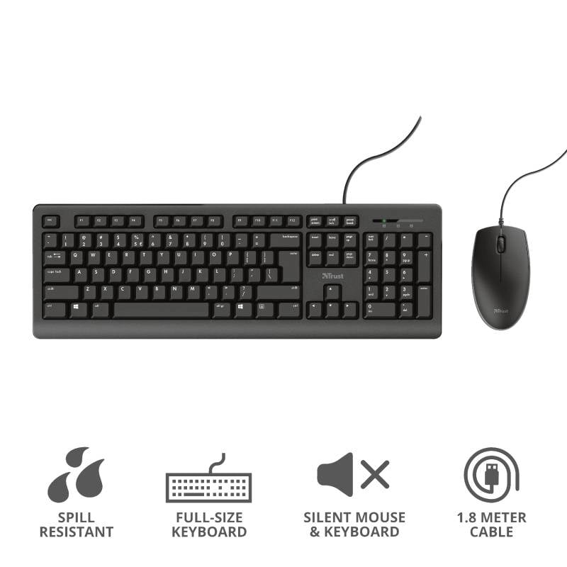 Trust Primo Tastatur USB QWERTZ Deutsch Schwarz (23973)-4