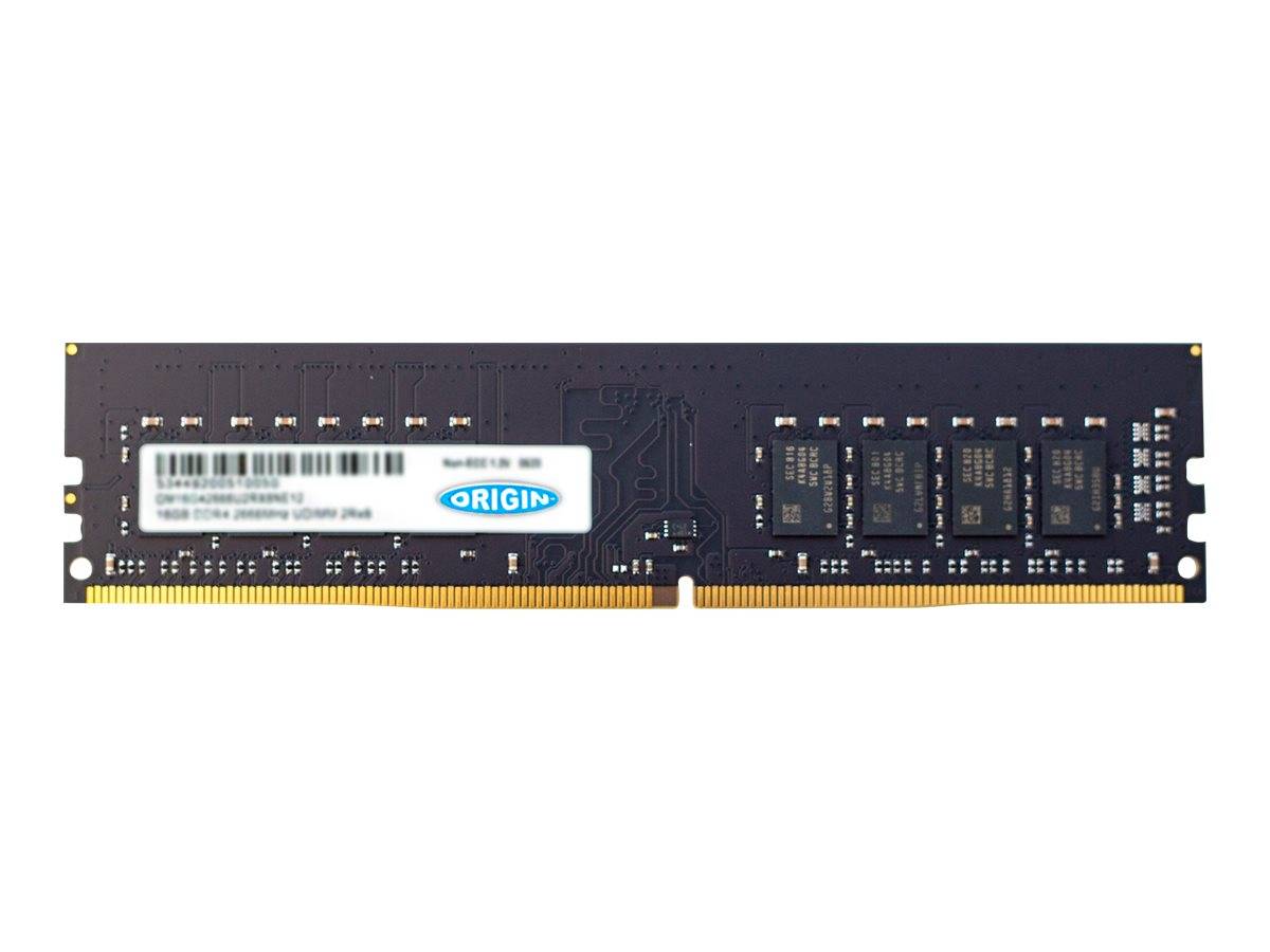 Origin Storage 16GB DDR4 2666Mhz UDIMM 2RX8 ECC 1.2V memoria 1 x 16 GB Data Integrity Check [verifica integrità dati] (O-0