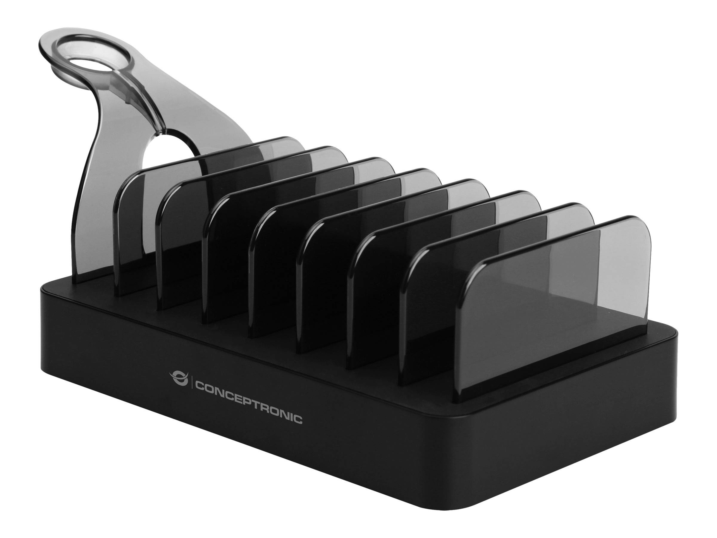 Conceptronic OZUL - Ladestation - 75 Watt - PD 3.0 - 8 Ausgabeanschlussstellen (6 x USB, 2 x USB-C) (OZUL02B)-0