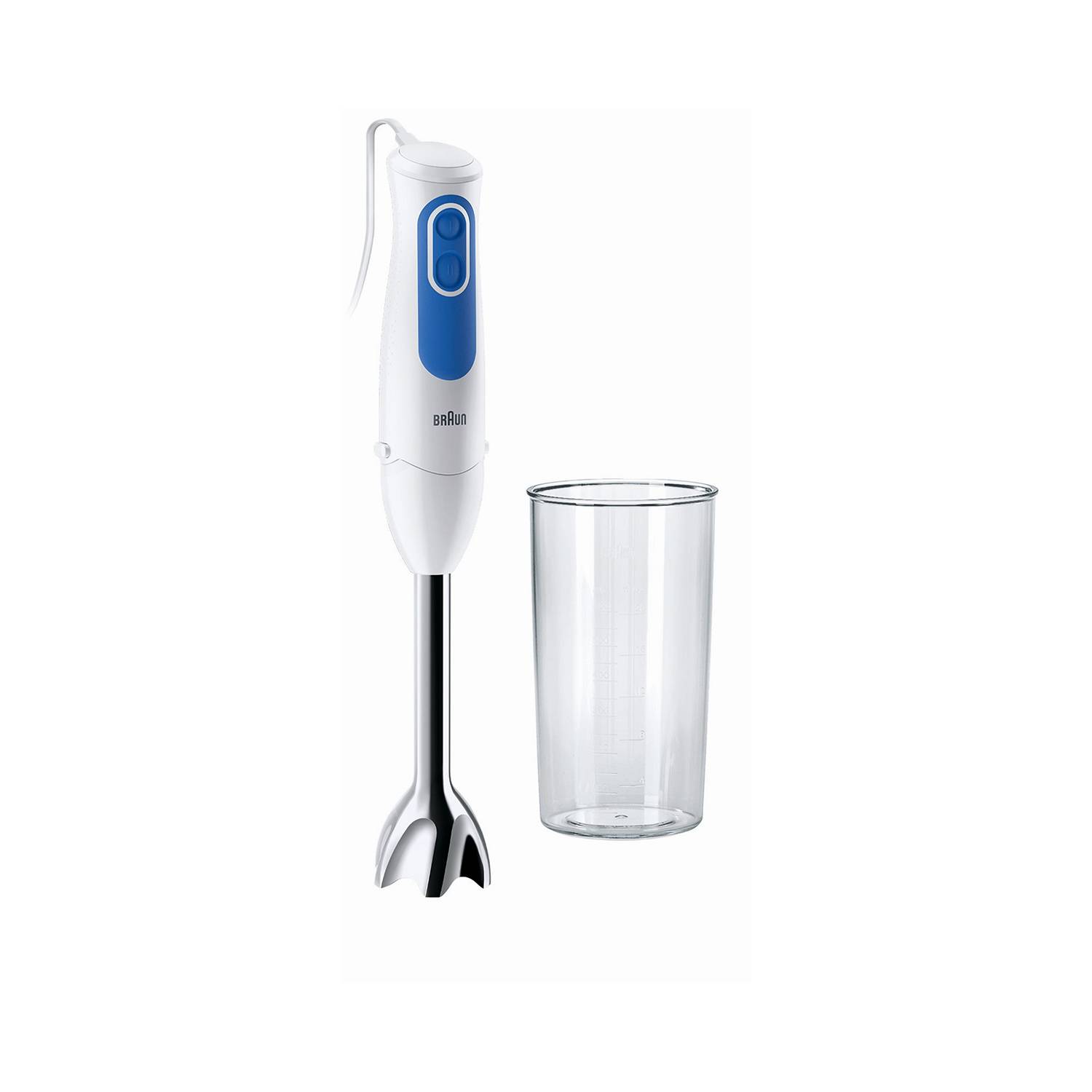 Braun MQ 3000 WH Smoothie+ 0,6 L Frullatore ad immersione 700 W Blu, Bianco-0