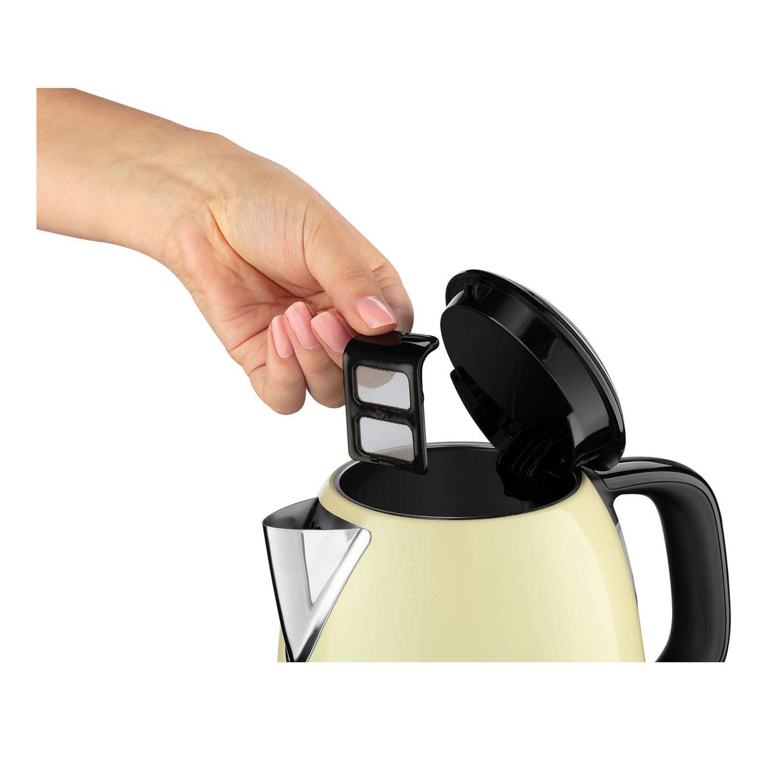 Bollitore d'Acqua Elettrico con Luce LED Russell Hobbs 24994-70 Crema 2400 W (1 L)-3