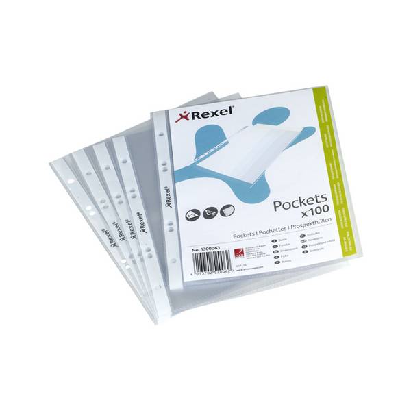 REXEL Prospekthülle Top Quality, A5, PP, glasklar, 0,08 mm oben offen, Lochung: 80/45-65-45, mit Lochrandverstärkung - 1