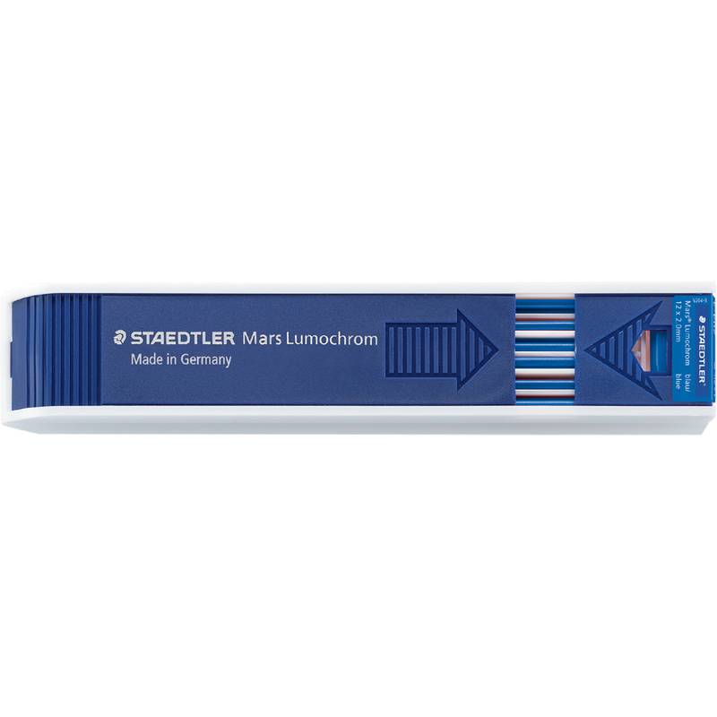 STAEDTLER Zeichenmine Mars Lumochrom, blau Minenstärke: 2 mm, 130 mm lang, für alle herkömmlichen - 1 Stück (204-3)-0