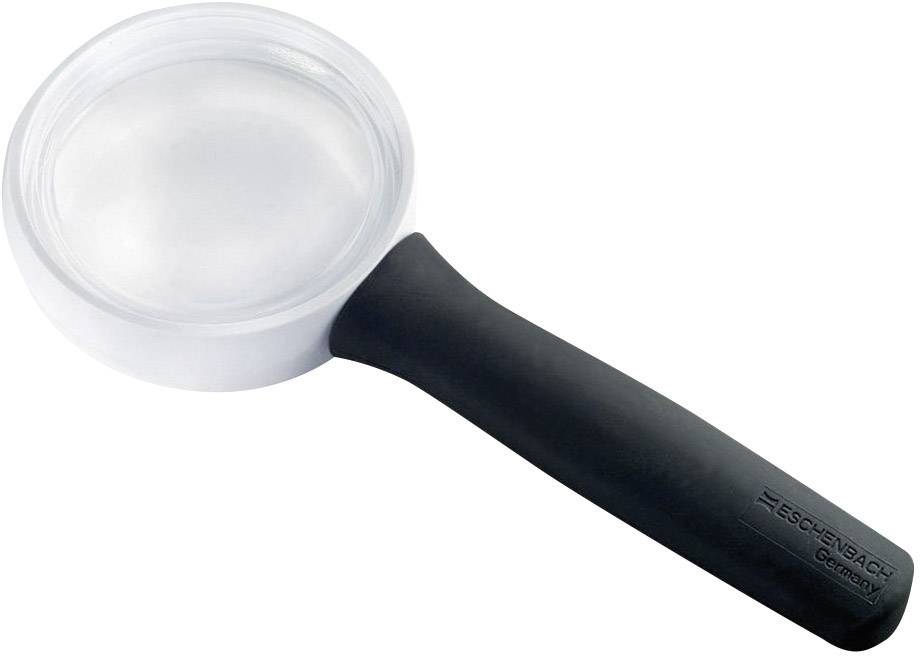 Lente d'ingrandimento con manico nero, ideale per l'osservazione dettagliata di piccoli oggetti o testi.