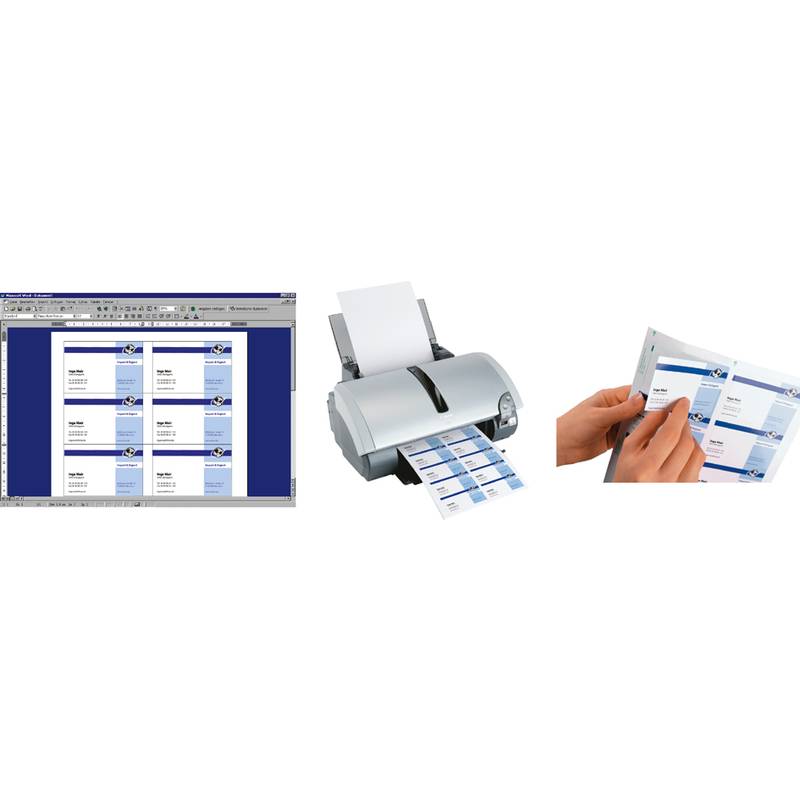 Sigel Business Card 3C DP746 - Visitenkarten - Blue Gradient - 85 x 55 mm - 200 g/m2 - 100 Karte(n) (10 Bogen x 10) (DP7-0