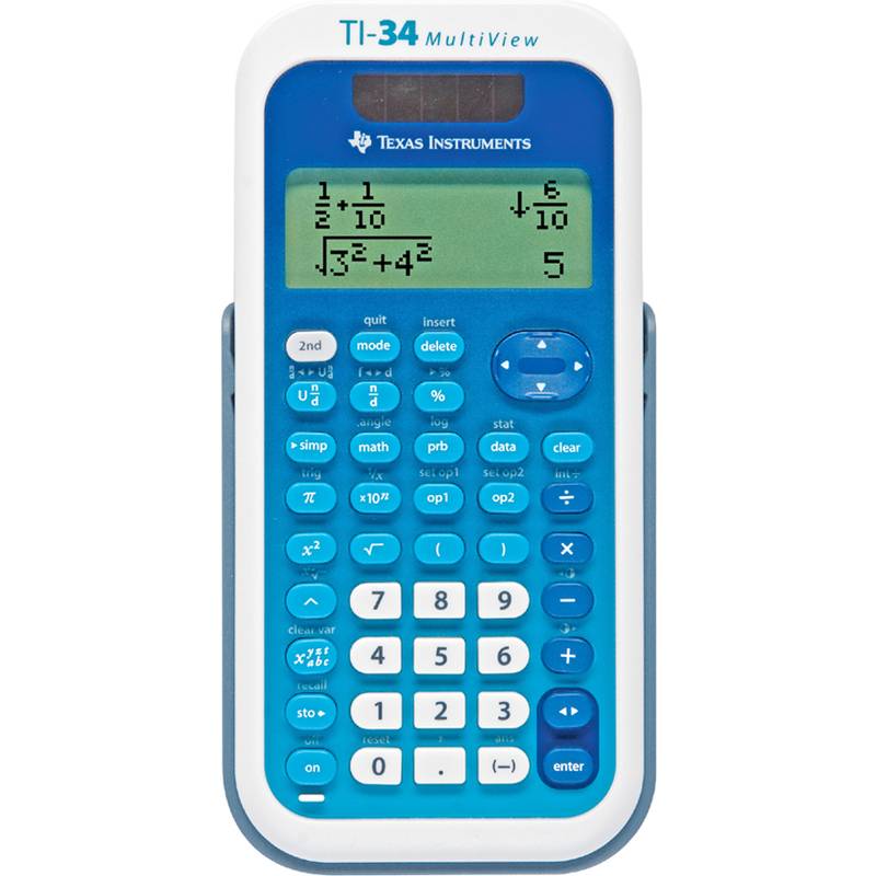Texas Instruments TI-34 MultiView - Wissenschaftlicher Taschenrechner - Solarpanel, Batterie (TI-34MV)-0