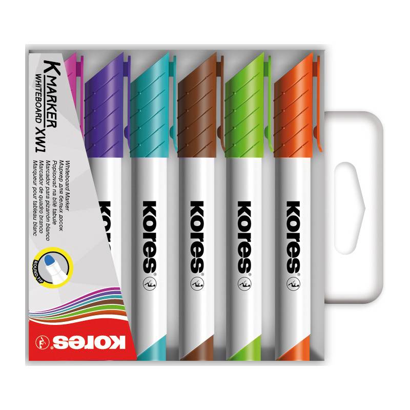 Kores M20803 Marker 6 Stück(e) Meißel Hellgrün - Blau - Braun - Violett - Orange - Pink (M20803)-0