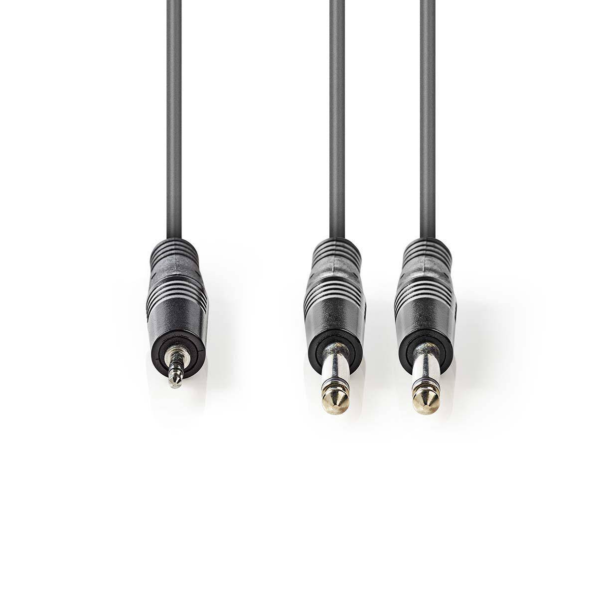 Cavo jack 3.5mm stereo - 2 jack 6.3mm mono Nedis-0
