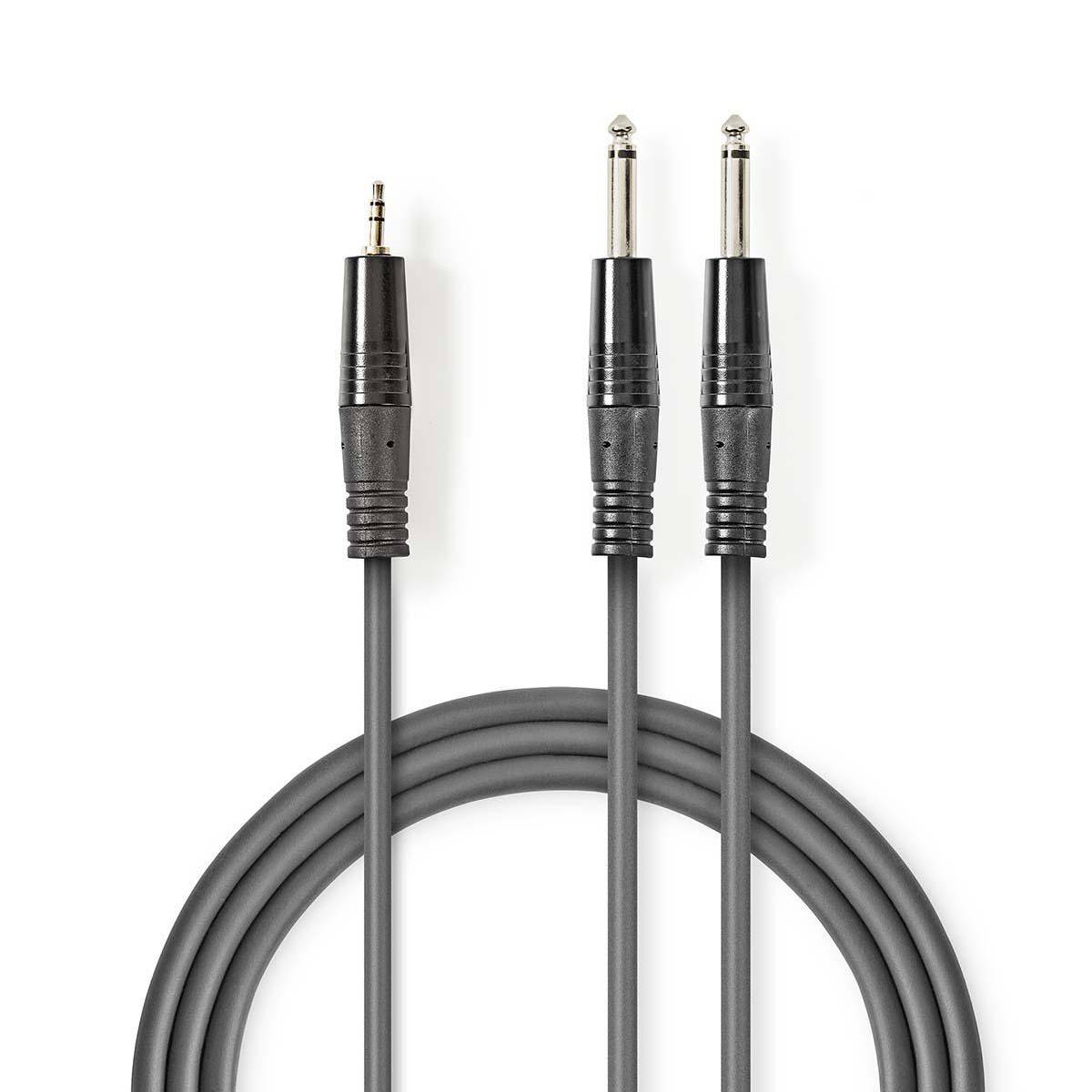 Cavo jack 3.5mm stereo - 2 jack 6.3mm mono Nedis-1