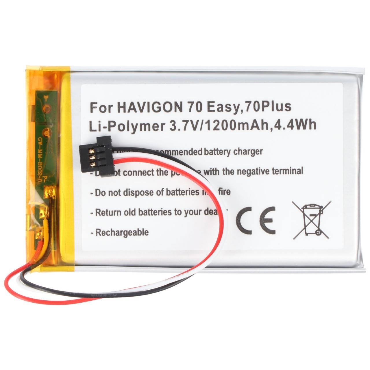 Batteria AccuCell adatta per la batteria NAVIGON 70 Easy, 70 Plus-1